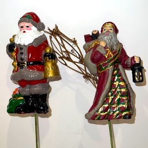 Holiday Santas Old World and American 11.5” ea.